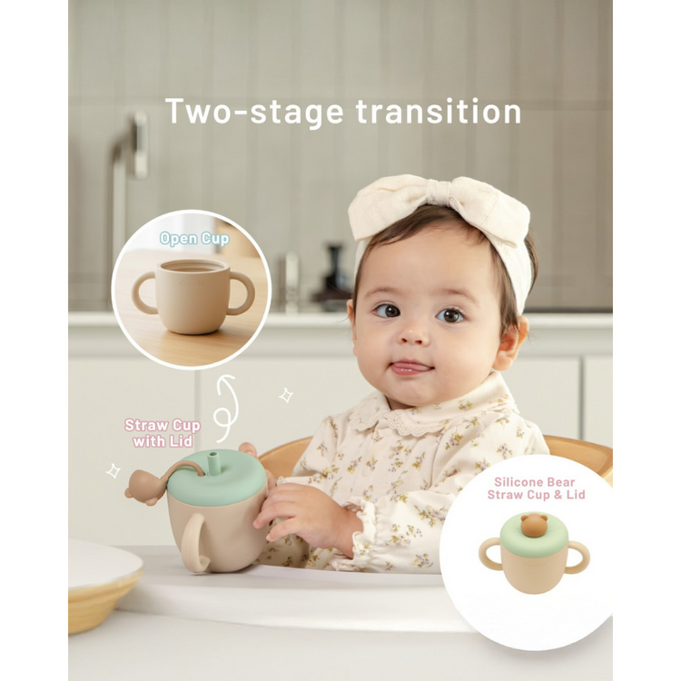 Combi Silicone Bear Suction Cup + Lid (6m+)