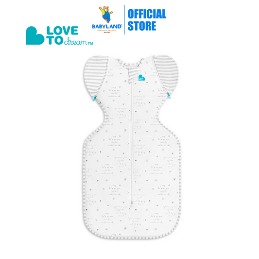 Love To Dream Stage2 Swaddle Up Transition Bag Stretch Cotton 0.2 TOG - Lite White