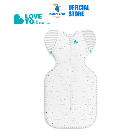 Love To Dream Stage2 Swaddle Up Transition Bag Stretch Cotton 0.2 TOG - Lite White