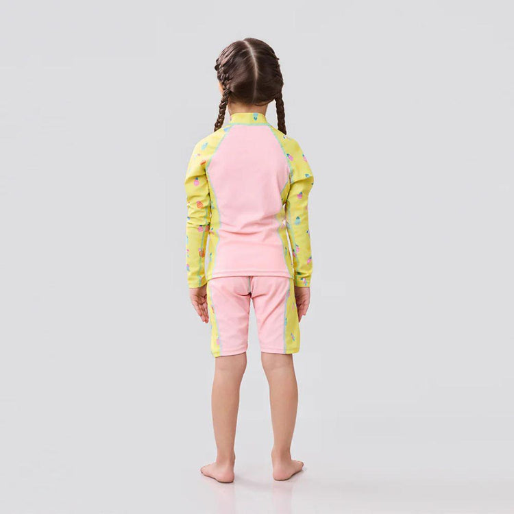 Cheekaaboo AquaLite Swimsuit Nylon 2-Piece UPF50+ Peach Pineapple