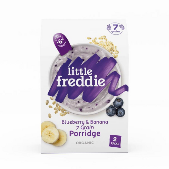 Little Freddie Organic Simply Baby Porridge Blueberry & Banana (2*80G)