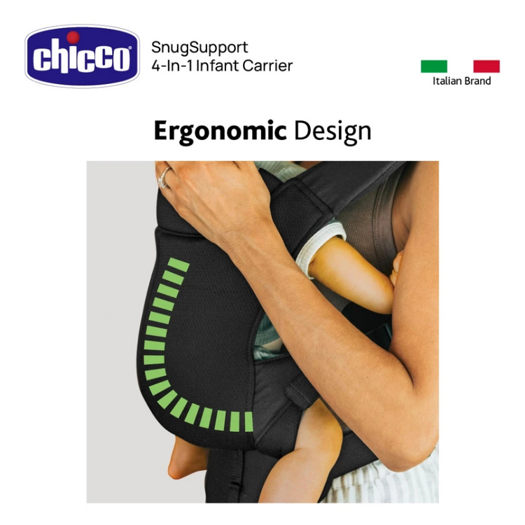 Chicco Snug Support Baby Carrier - Black