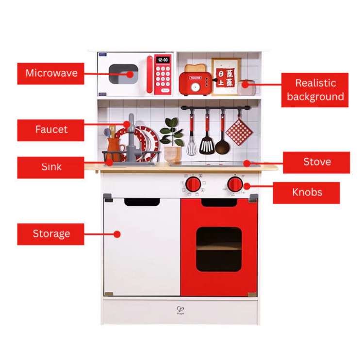 Hape 8791 Modern Kitchen With Light and Sound Suitable for Age 3+ Years