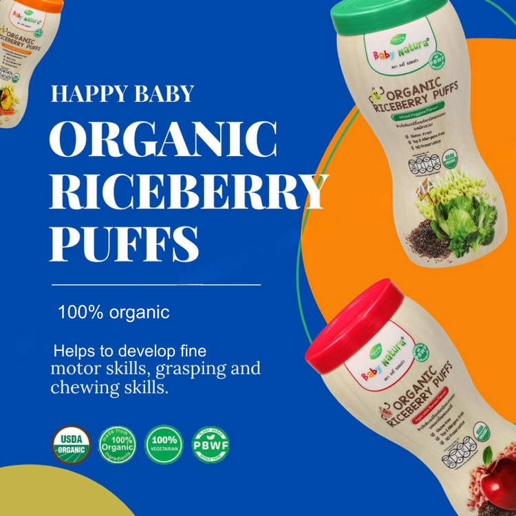 Baby Natura Organic Riceberry Puffs 40g