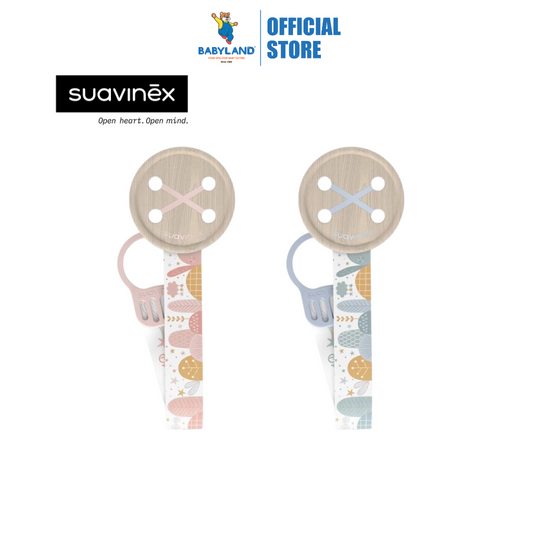 Suavinex Dreams Button Soother Clip With Ribbon