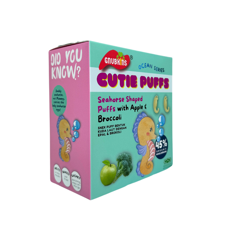 Little Baby Grains Cutie Puffs Organic Snack - 3 Flavours (6 months onwards)