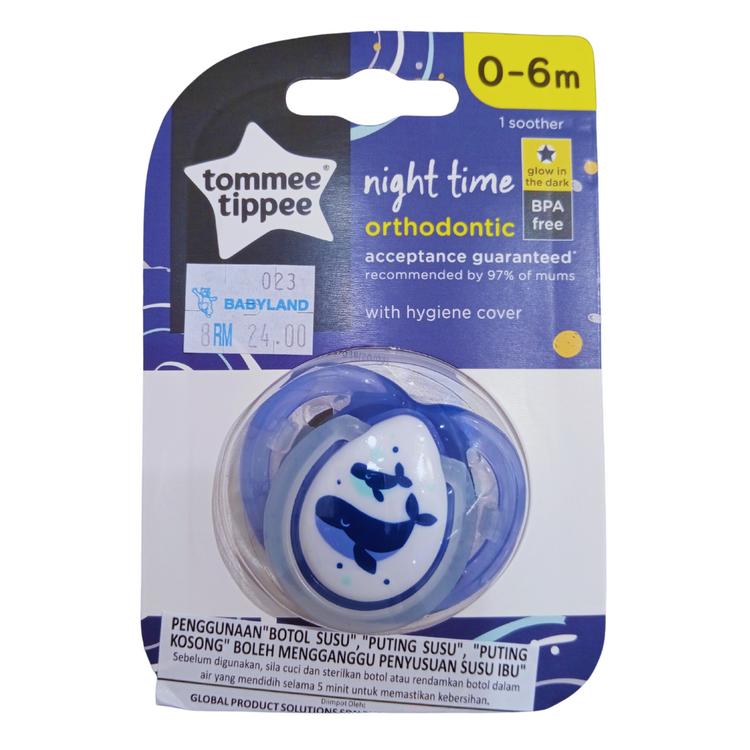 Tommee Tippee Closer to Nature Night Time Soother 1Pc (0-6m)