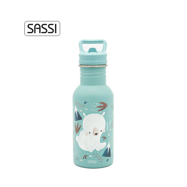 Sassi Stainless Steel Bottle 500ml - Bear