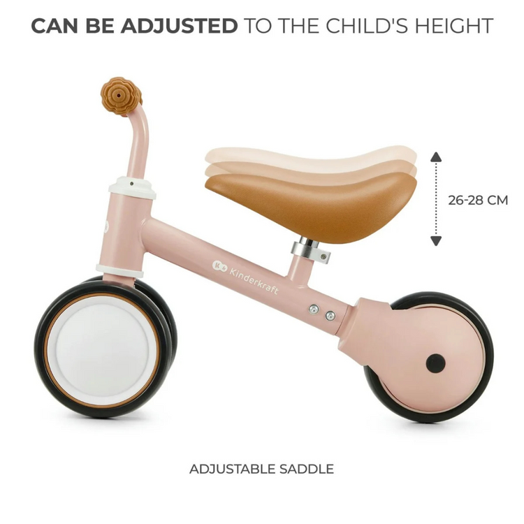 Kinderkraft Balance bike CUTIE - Light Pink (1 year up to 25 kg)