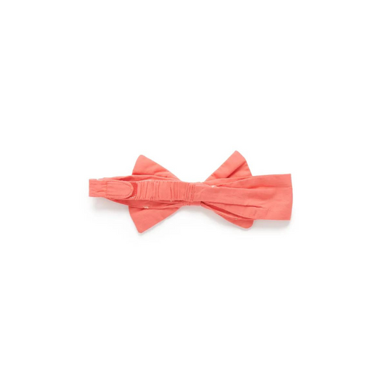 Purebaby Organic Festive Bow Headband - Eucalyptus Broderie