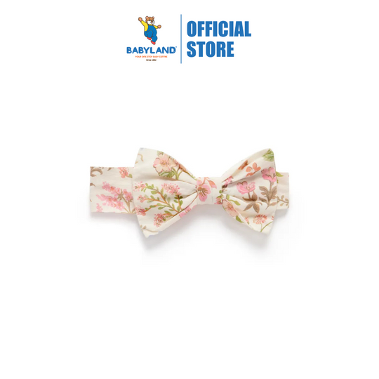 Purebaby Organic Bow Headband Dune Flowers