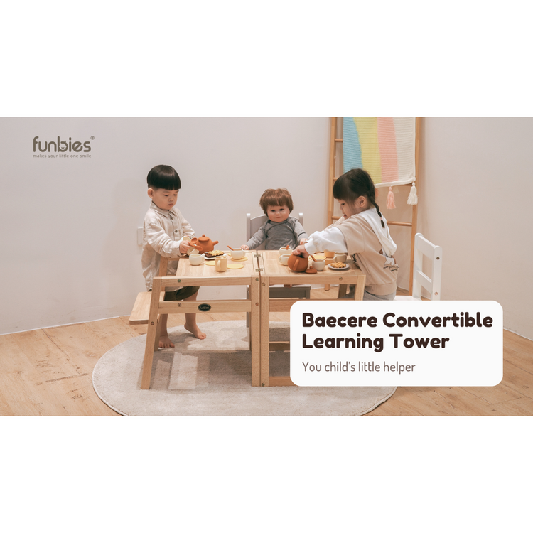 Funbies Baecere Convertible Learning Tower - Natural White