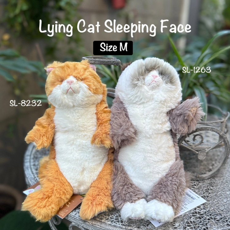 Sunlemon 8232 Chashiro - Lying Cat Sleeping Face Stuffed Toy M