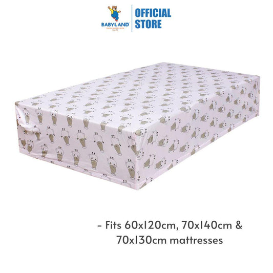 Baa Baa Sheepz Mattress Sheet Big Sheepz Pink
