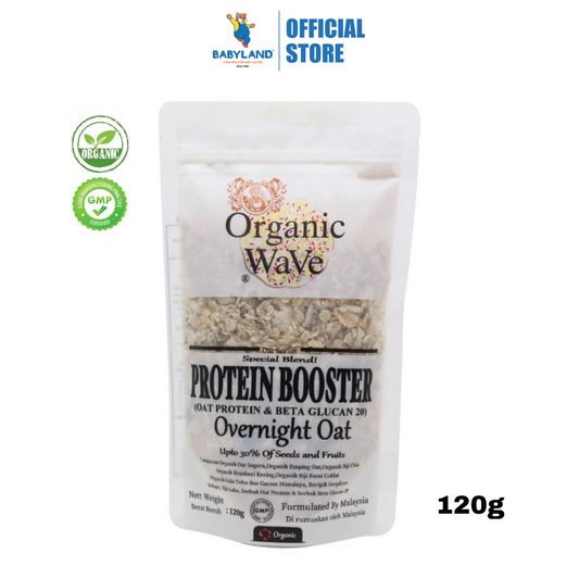Mamami Organic Wave Overnight Oats - Protein Booster ( Oat Protein & Beta Glucan - Special Blend ) 120g