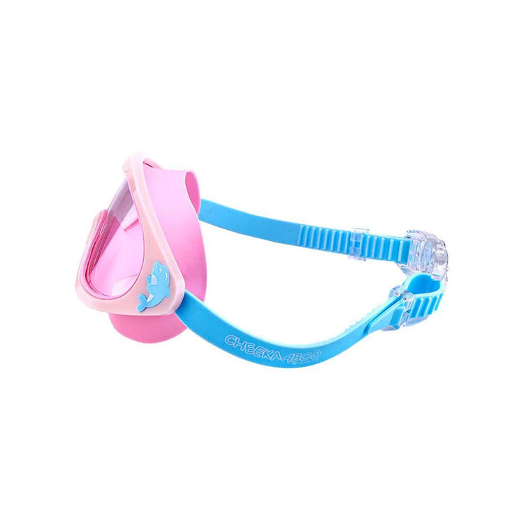 Cheekaaboo Wide Frame Swim Goggles - Pink Dolphin