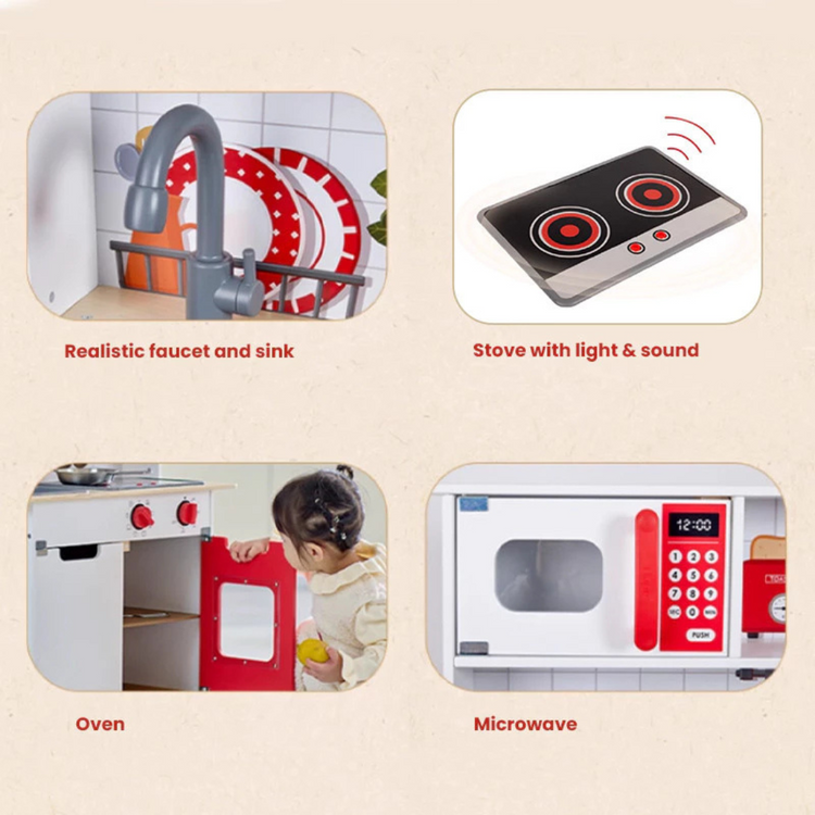 Hape 8791 Modern Kitchen With Light and Sound Suitable for Age 3+ Years