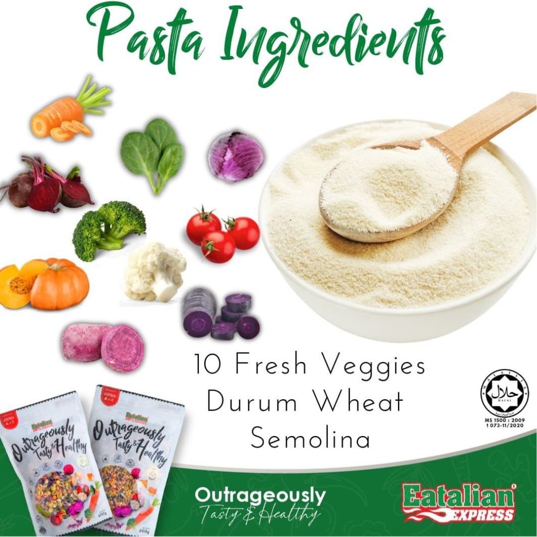 Eatalian Express Mixed Vegetable Pasta 100g (8m+) – Babyland SS2 Malaysia