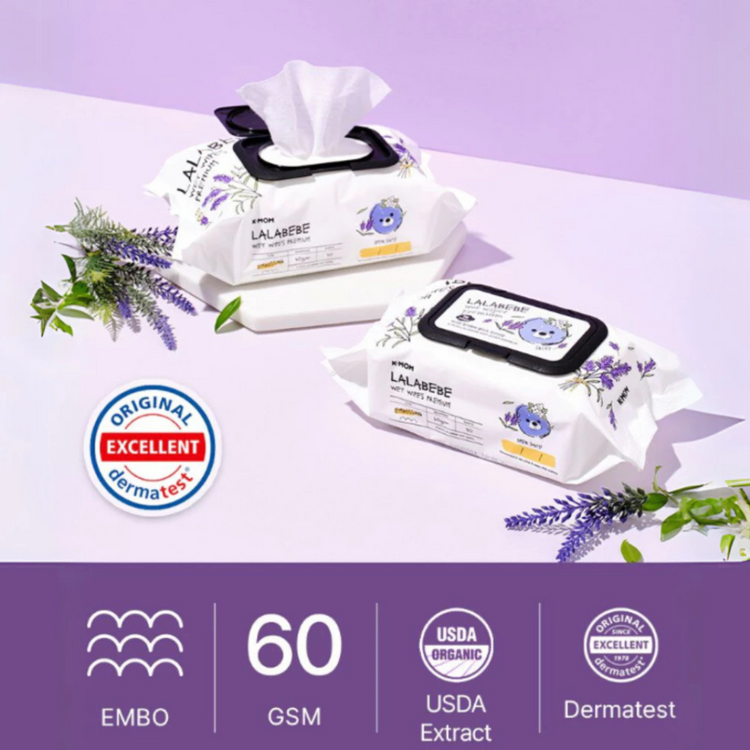 K-Mom Lalabebe Wet Wipes Premium (70's)