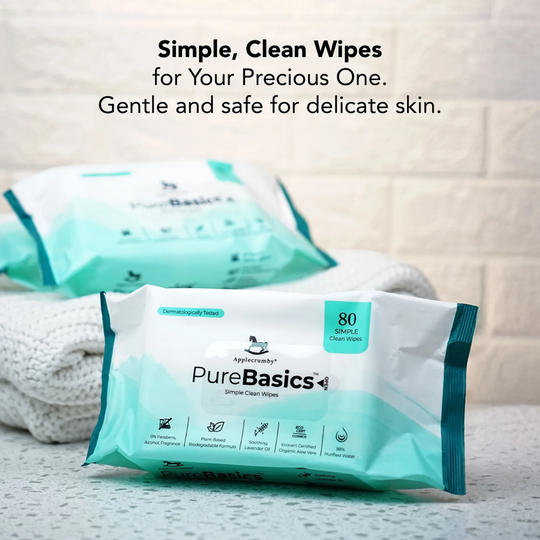 Applecrumby PureBasics Wipes 80s (3 Packs)