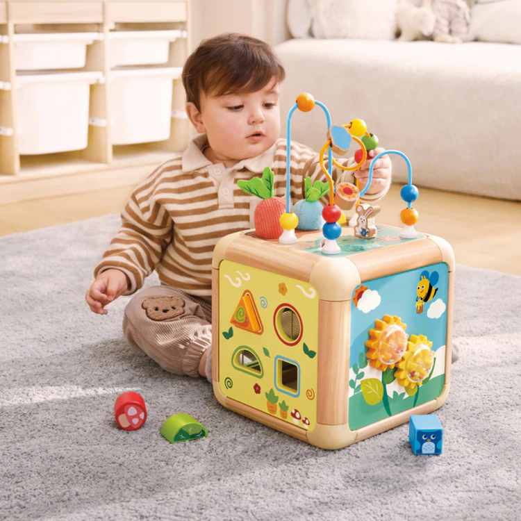 Hape 0527 Green Thumb Activity Cube Suitable for Age 1-3 Years