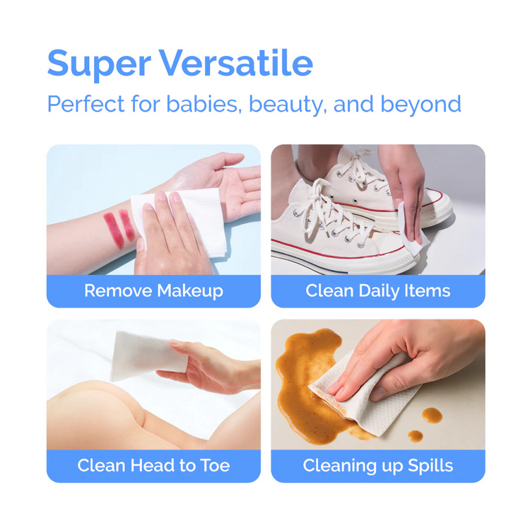 [Upgraded Version] Hoppi Premium Cleaning Dry Wipes - 60 Sheets