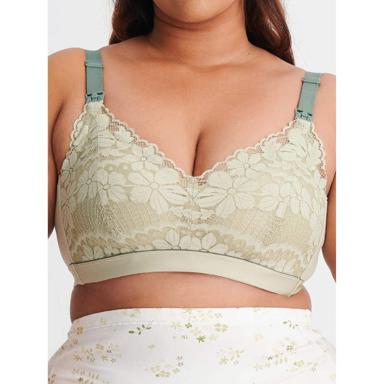 Bmama Lace Nursing Bra Bottom Line Big Cup - Purple