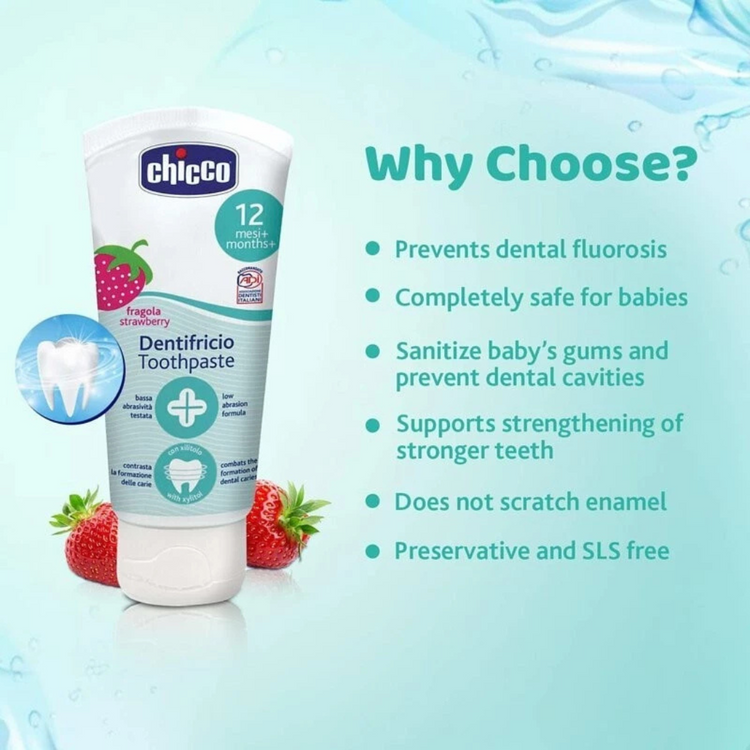 Chicco Baby Toothpaste With Fluoride - 50ml