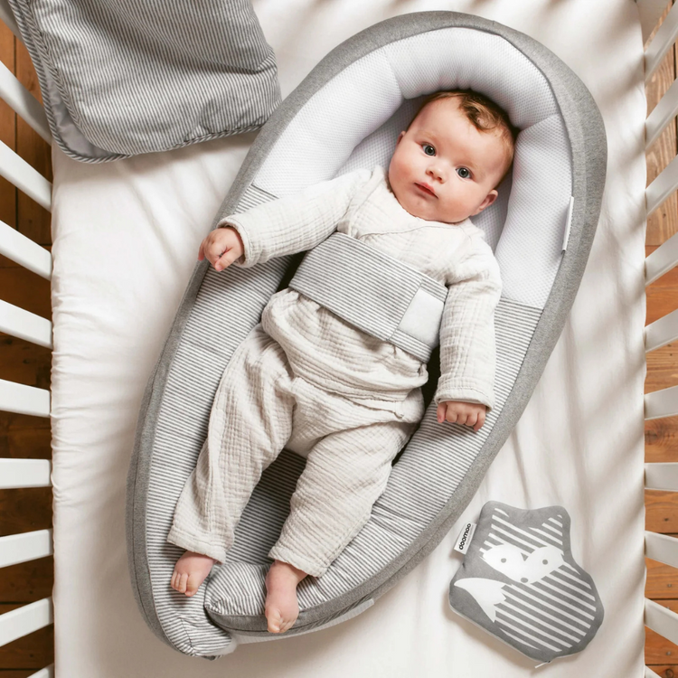 Doomoo Cocoon Baby Bed - Classic Grey