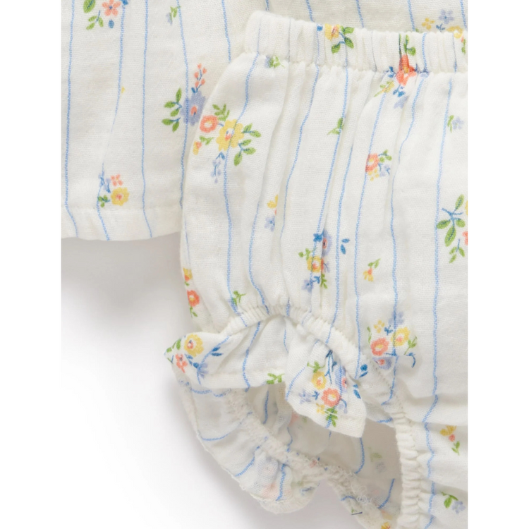 Purebaby Organic Nautical Floral Bloomer Set