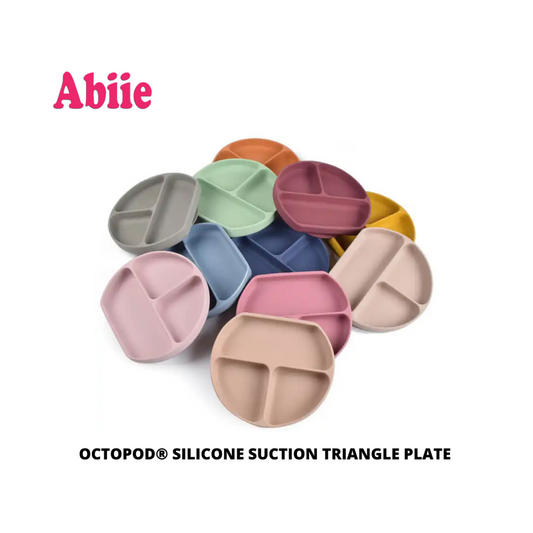 Abiie Octopod Silicone Suction Triangle Plate No Lid