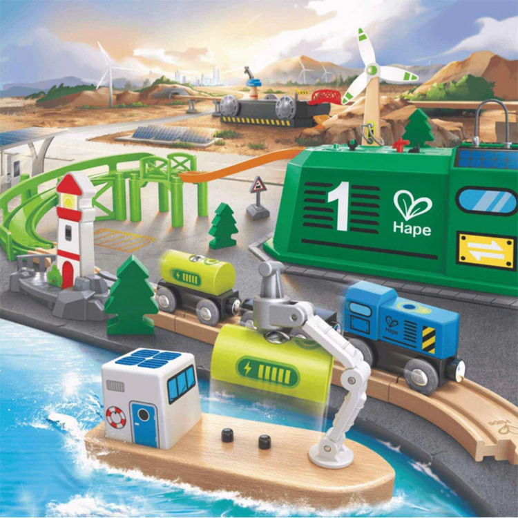 Hape 3885 Eco Energy Train Bucket Set Suitable For Age 3+ Years