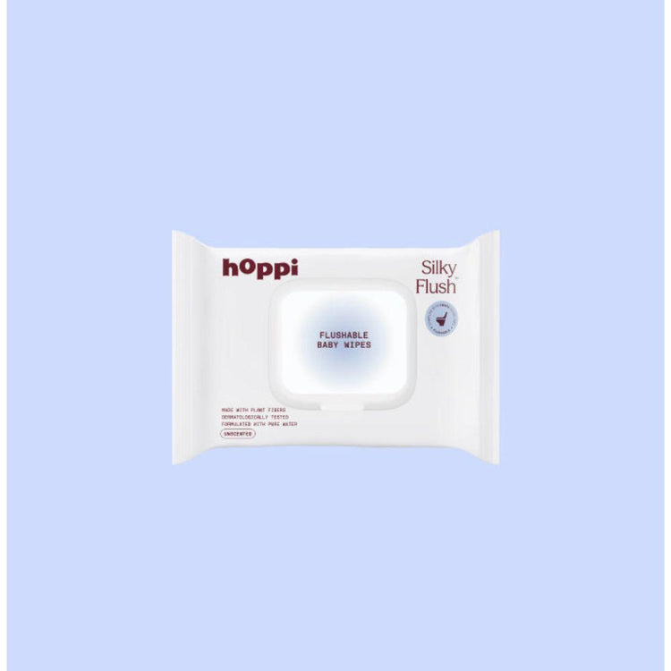 Hoppi Flush Flushable Baby Wipes 18 sheets (Single Pack)