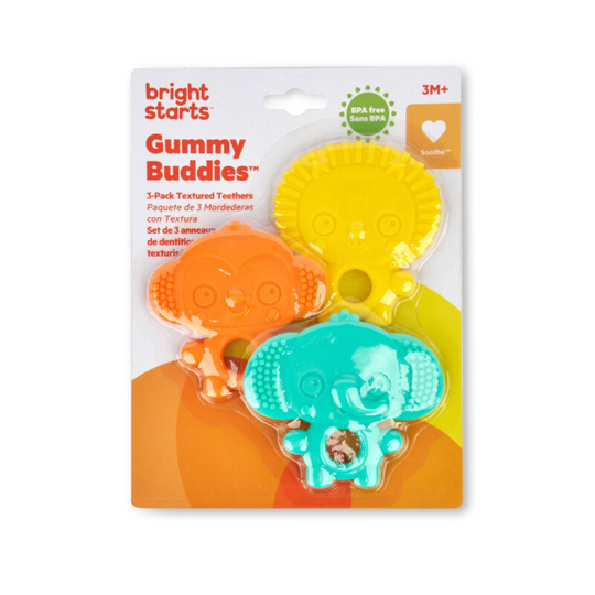 Bright Starts Gummy Buddies Textured Teethers (3m+)