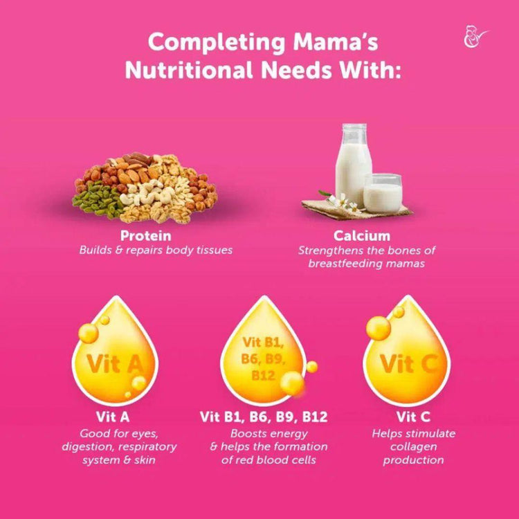 Mama's Choice Almond Milk Powder - Chocolate | Natural Maternity Milk Powder with DHA for Breastfeeding