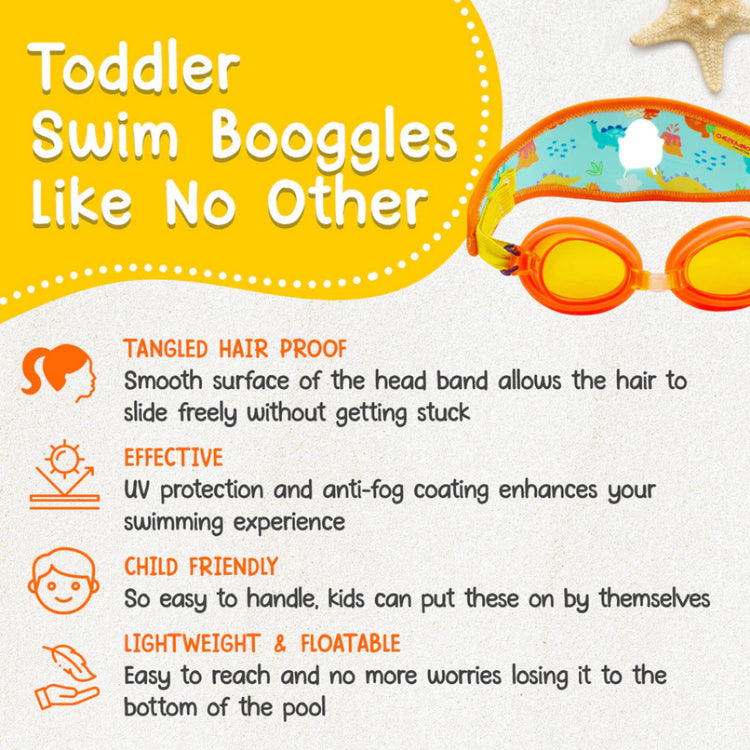 Cheekaaboo Booggles Swim Goggles with Neoprene Strap for Children Kids Boy Girl