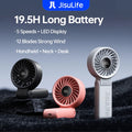 JisuLife Handheld Fan Life7 3-in-1 Portable Mini Fan | 19.5H | Foldable | LED Display | 5 Gears | Desktop | Neck-Hanging