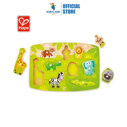 Hape 1405 Jungle Peg Puzzle for toddler 24+ months