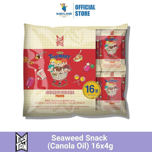 TinyTan Tinymart Seaweed Snack (Canola Oil) 16x4g