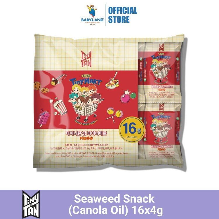 TinyTan Tinymart Seaweed Snack (Canola Oil) 16x4g