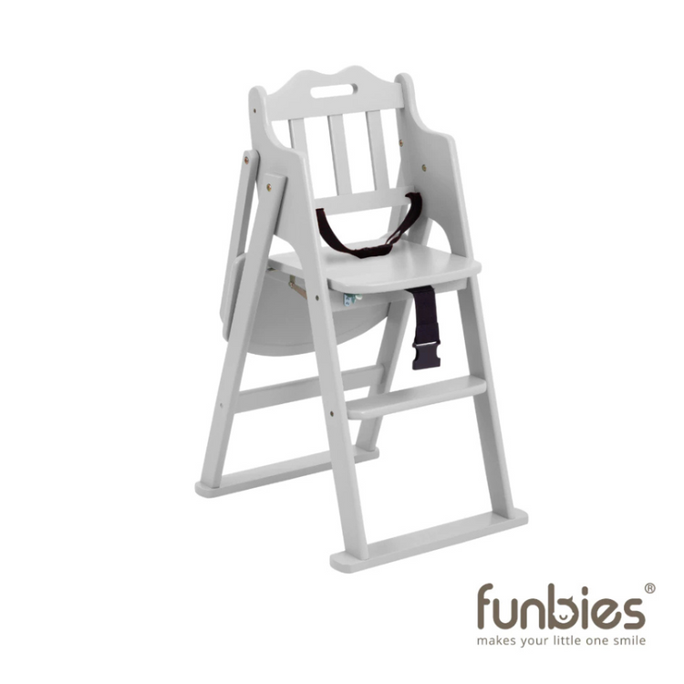 Funbies MI01 Foldable Baby Highchair - Light Grey