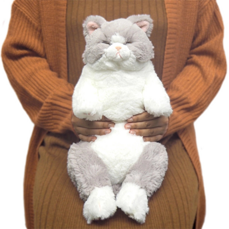 Sunlemon 6462 Grey - Lying Cat Sleeping Face Stuffed Toy M