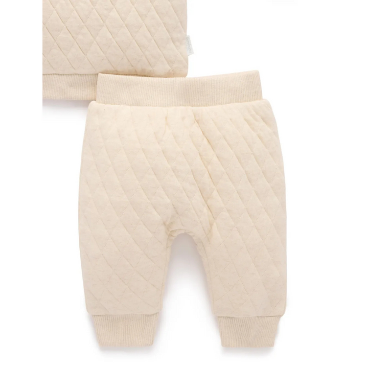 Purebaby Organic Quilted Track Set - Wheat Melange