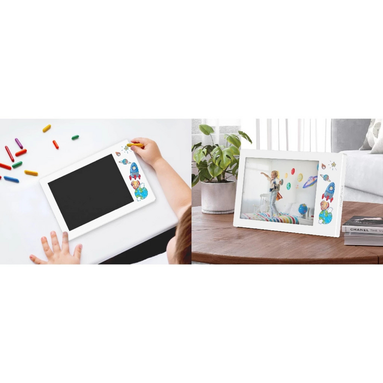 myFirst Frame Doodle 9-Inch Digital Photo Frame Designed for Family Anti-glare Matte Screen