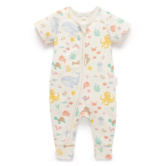 Pruebaby Organic In the Sea Zip Growsuit