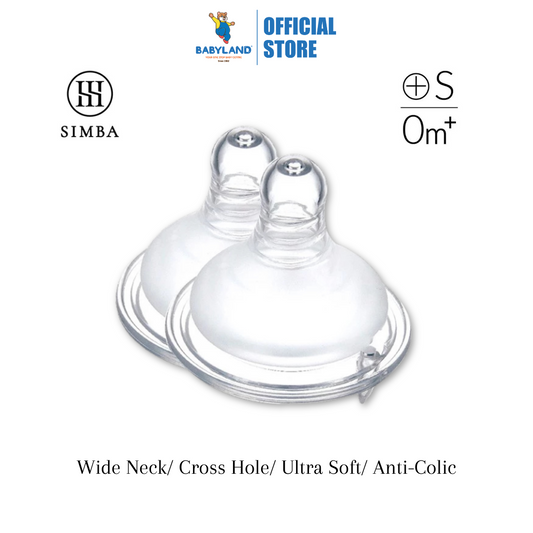 Simba Wide Neck Cross Hole Ultra Soft Anti-Colic Teat