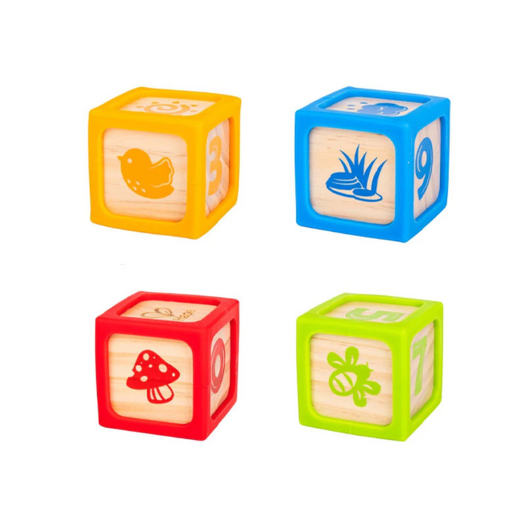 Hape 0132 Smart Start Blocks (4Pcs) Suitable For Age 6+ Months