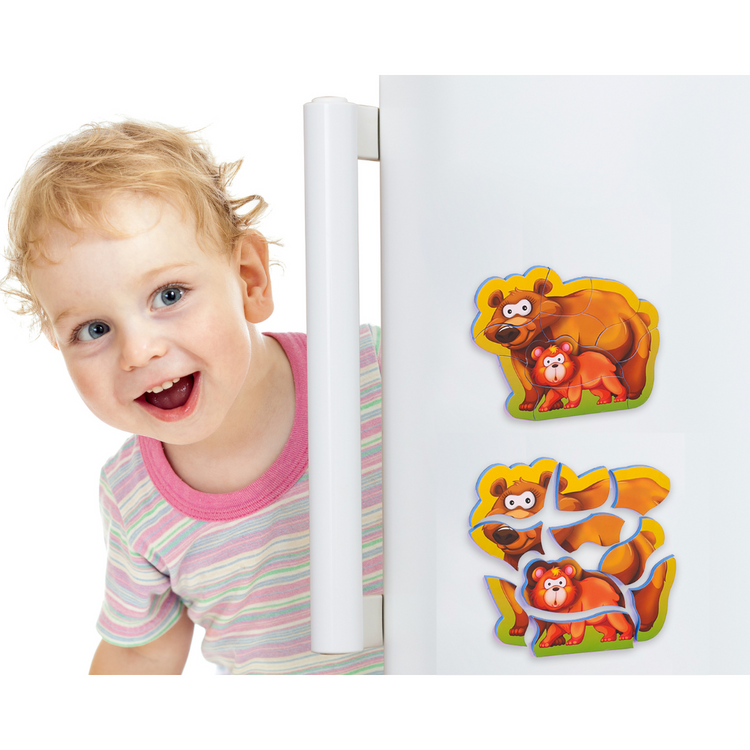Puedo Magnetic Puzzle Mommy & Baby (2 variations: Bear, Elephant)