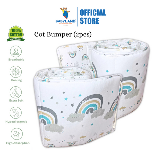 Bumble Bee Baby Cot Bumper (2pcs) (Knit Fabric)