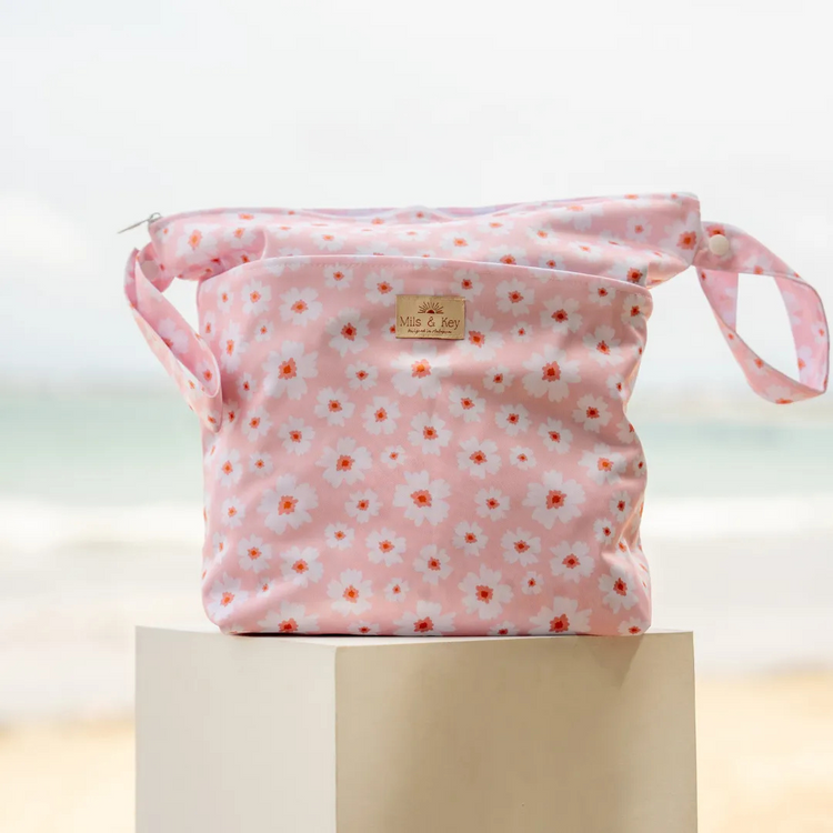 Mils and Key Everywhere Bags - Rose Pink Daisy